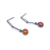 Mini Link Kyanite Earrings, Orange