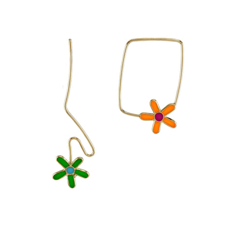 Daisy Popper Earrings, Multi Color