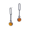 Mini Link Kyanite Earrings, Orange