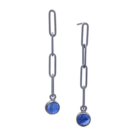 Mini Link Kyanite Earrings