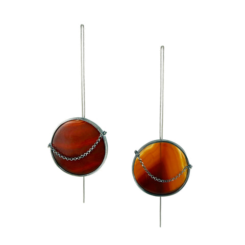 Sunset Agate Hanger Earrings
