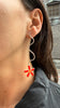Daisy Popper Earrings, Red, Orange and Pink