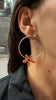 Daisy Popper Earrings, Red, Orange and Pink