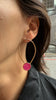 Popper Earrings, Pink and Blue