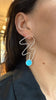 Popper Earrings, Light Blue and Green