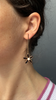 Daisy Popper Earrings, Black and Ivory