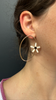 Daisy Popper Earrings, Black and Ivory