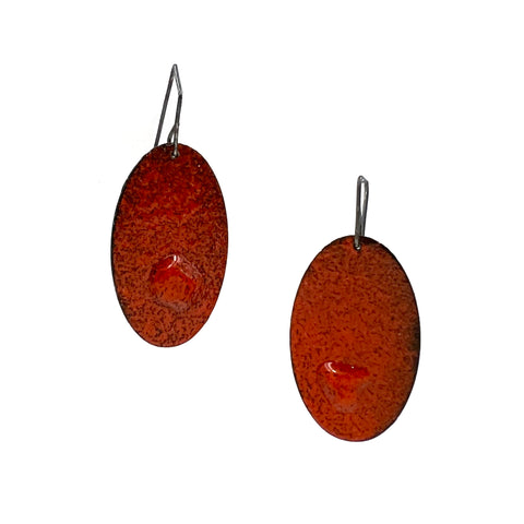 Oval Dangles, Speckled red