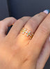 Peridot and Sapphire Crown Eternity Band