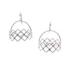 Large Grid Circle Earrings