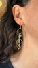 Feather Teardrops Hook Earrings, Peridot, Mini