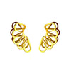 Petite Shadowed Butterfly Earrings, Gold, Polished