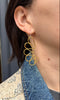 Butterfly Earrings Hammered Dangles, Gold