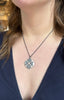 Hydrangea Puff Intersection Necklace