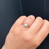 White Pearl & Diamond Tulle Ring