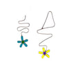Daisy Popper Pair, Silver, Blue and Green