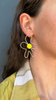 Popper Pair Earrings, Silver, Pink and Yellow