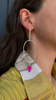 Oval and Line Drops, Silver, Pink and Orange