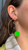 Popper Pair Earrings, Gold, Green and Yellow