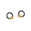Circle Dot Earrings with Diamonds