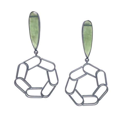 Portal Earrings, Serpentine