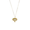 Pink Tourmaline Baguette and Diamond Necklace