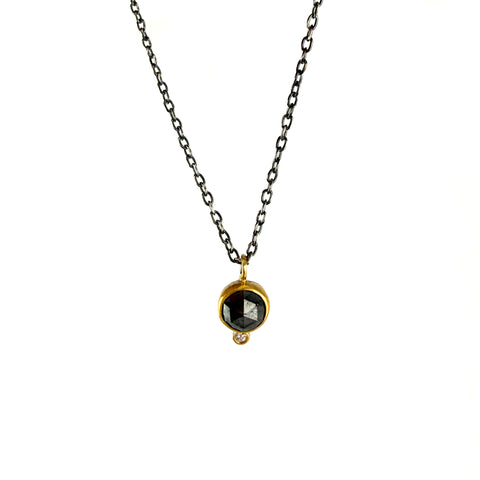 Black and White Diamond Necklace