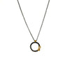 Circle Dot Pendant with Diamonds