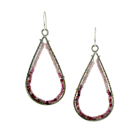 Pyriform Geode Earrings, Large