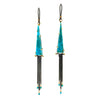 Elongated Triangle Turquoise Earrings