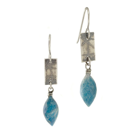 Strip Earrings, Apatite