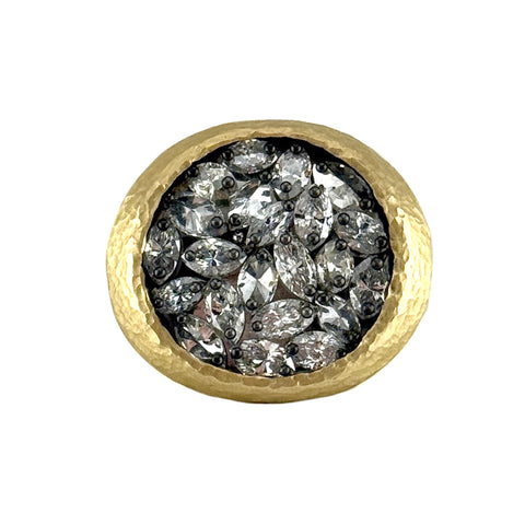 Pin-Set Marquise Diamond Ring