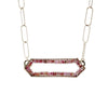 Horizontal Hex Geode Necklace