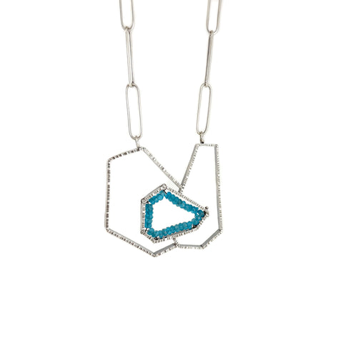 Intersecting Geodes Necklace