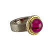 Ruby Sphere Halo Ring