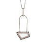 Arch with Polygon Geode Pendant Necklace
