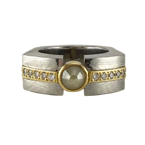 Palms Damascus Steel Ring