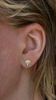 Pink Tourmaline Baguette and Diamond Studs