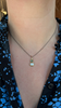 Triple Stone Pendant Necklace