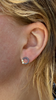 Circle Dot Earrings with Diamonds