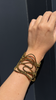 Lace Gust Zipper Bracelet, Gold