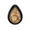 Peach Iodolite Teardrop Ring