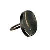 Concave Gold Line and Diamond Ring