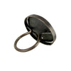 Concave Gold Line and Diamond Ring