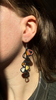 Dahlia Earrings, Peach