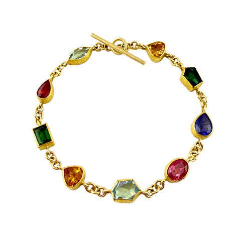 Faceted Gemstone Bracelet