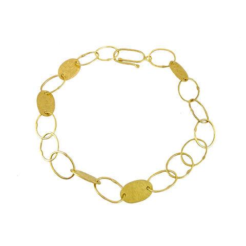 Oval and Solid Link Bracelet