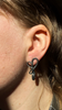 Serpentine Earrings, Silver, Small
