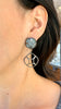 Hydrangea Puff Double Dangle Earrings