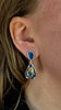 Black Daisy and Opal Earrings